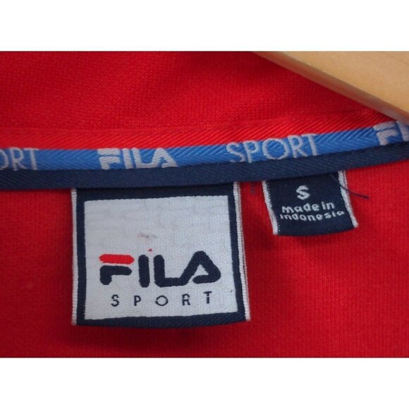 Fila Women's Red, White, and Navy Bomber Jacket - Picture 8 of 9